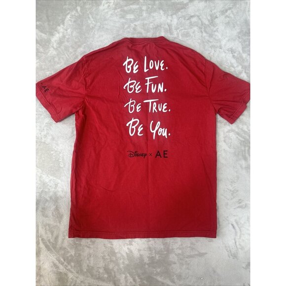 Disney x American Eagle Mickey Mouse T-shirt Red Size Medium - Picture 11 of 12